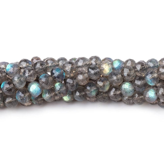 4.5mm Labradorite micro-faceted rondelle beads 13.5 inch 95 pieces AAA