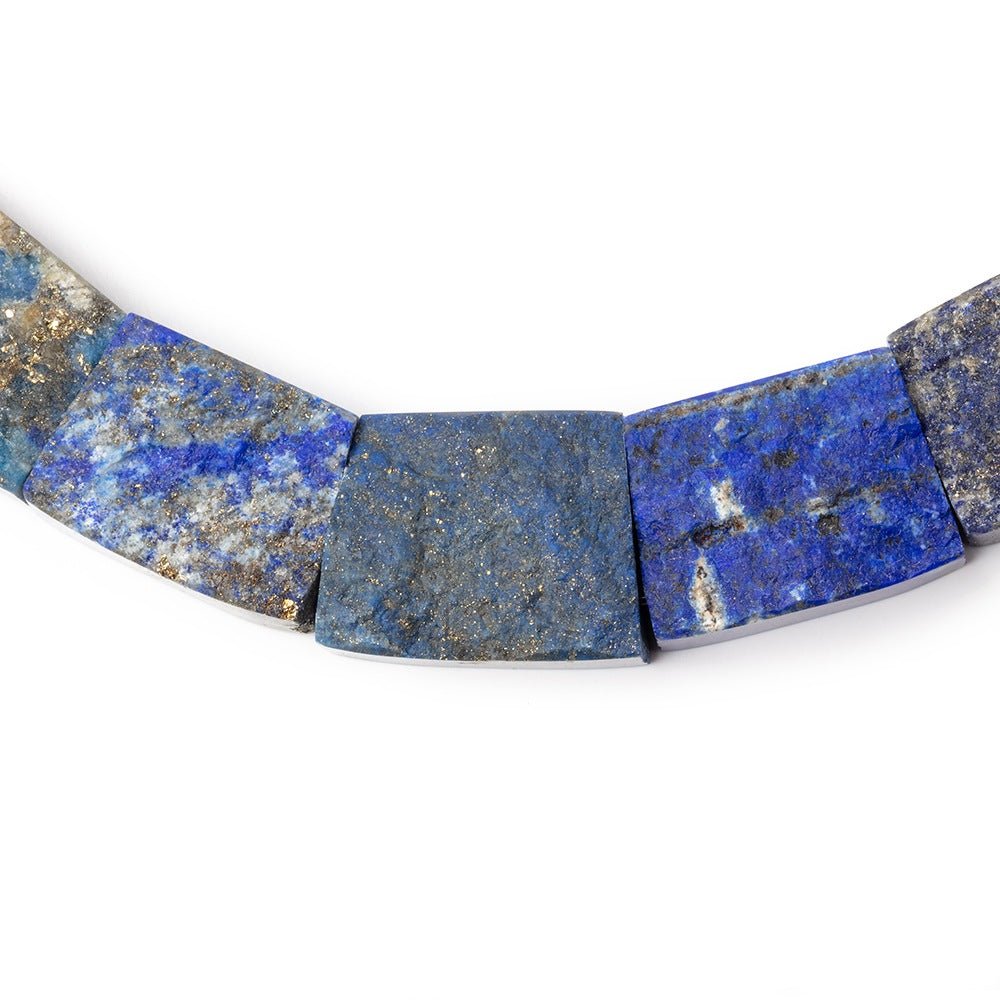 16.5x13-24x20mm Matte Lapis Lazuli Fancy Shape Collar 25 beads