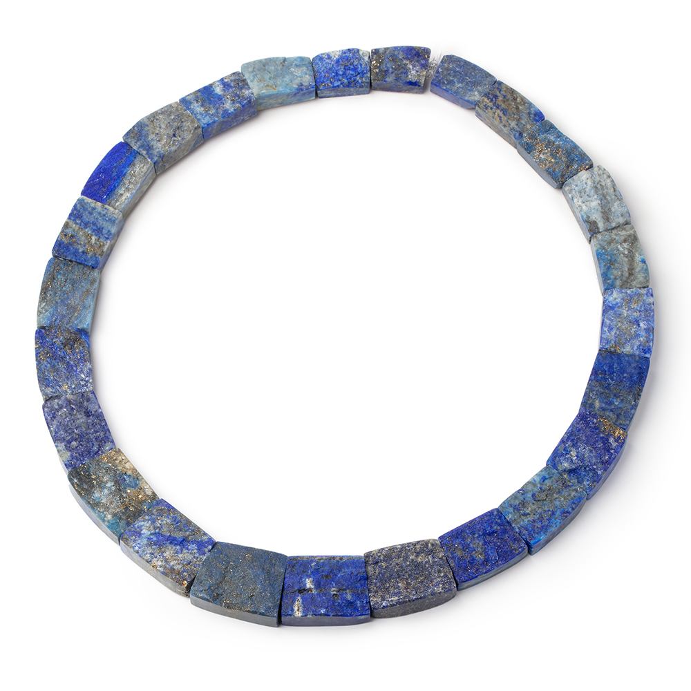16.5x13-24x20mm Matte Lapis Lazuli Fancy Shape Collar 25 beads