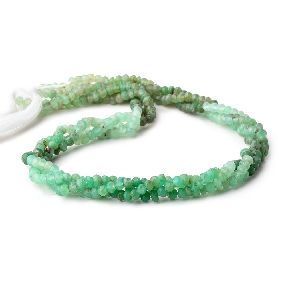 3.5-4mm Chrysoprase Faceted Rondelle Beads 13 inch 125 pieces