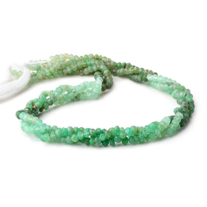 3.5-4mm Chrysoprase Faceted Rondelle Beads 13 inch 125 pieces