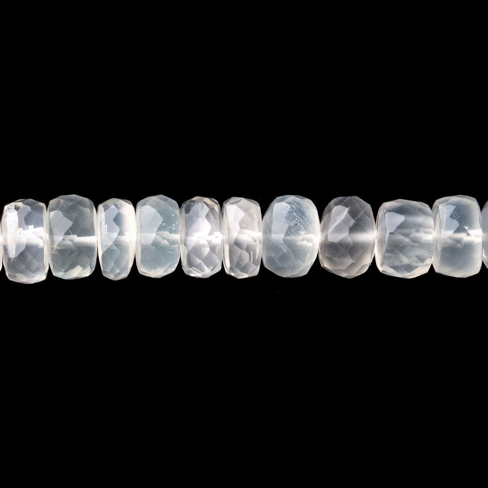 6-6.5mm Ceylon Moonstone Faceted Rondelle Beads 13 inch 80 pieces