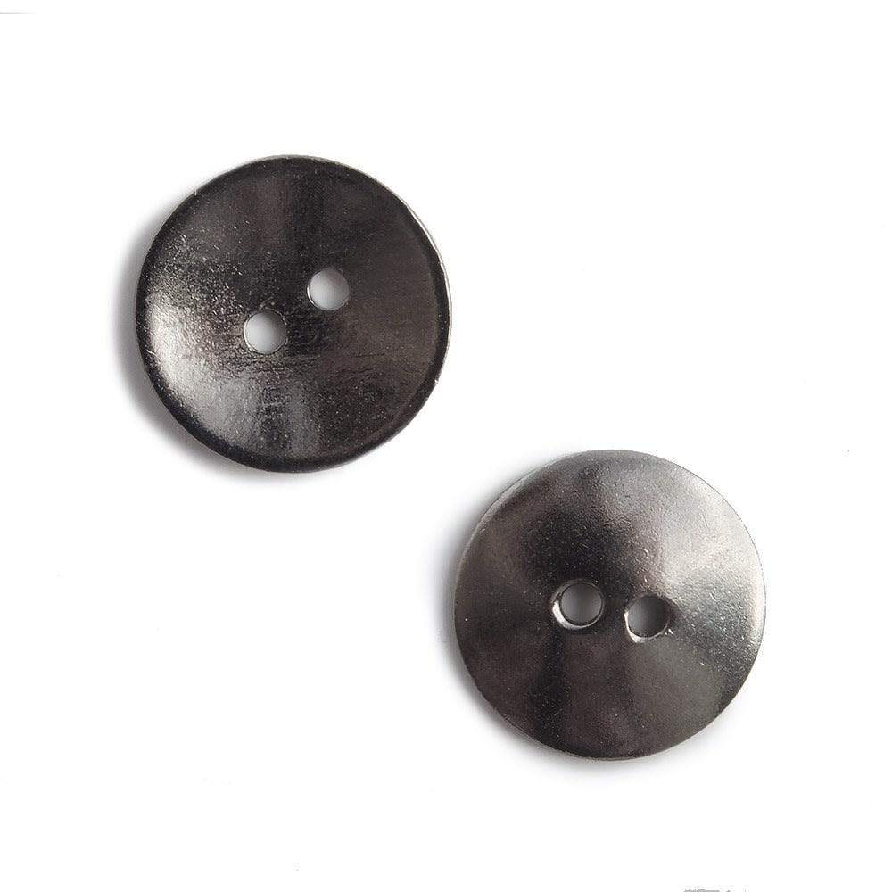 16mm Black Gold Round Button, 10 pieces