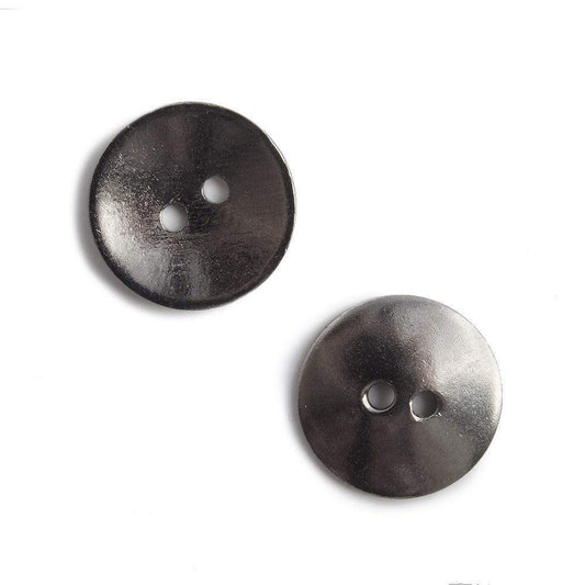 16mm Black Gold Round Button, 10 pieces