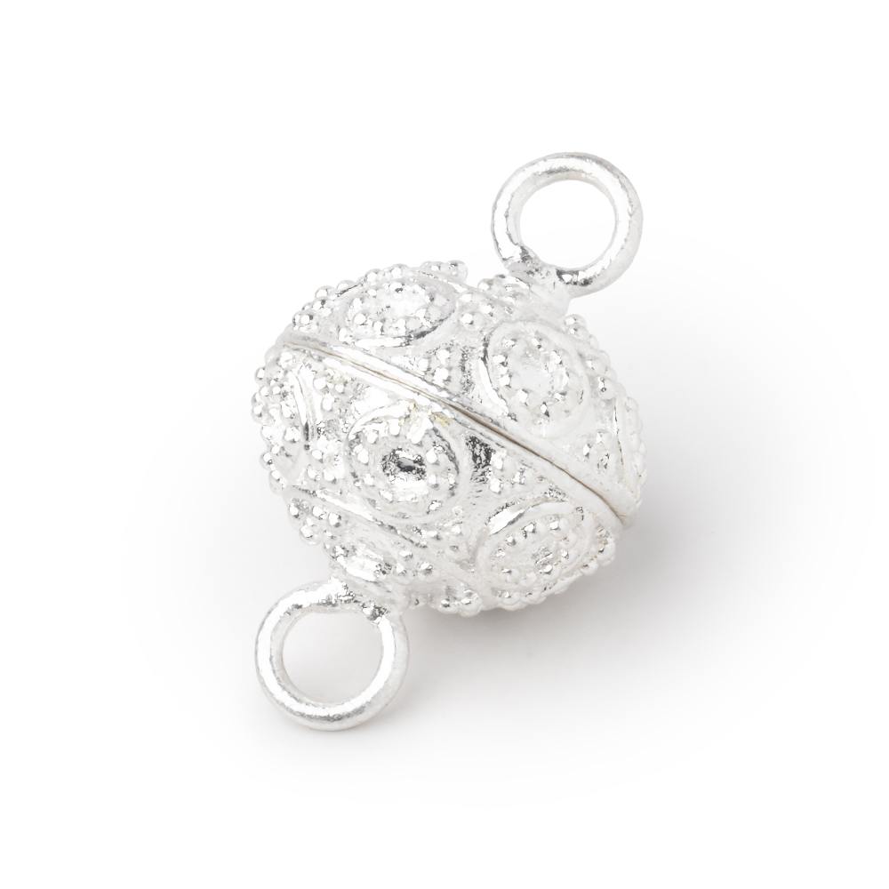 16mm Miligrain Circle Design Magnetic Clasp 1 piece