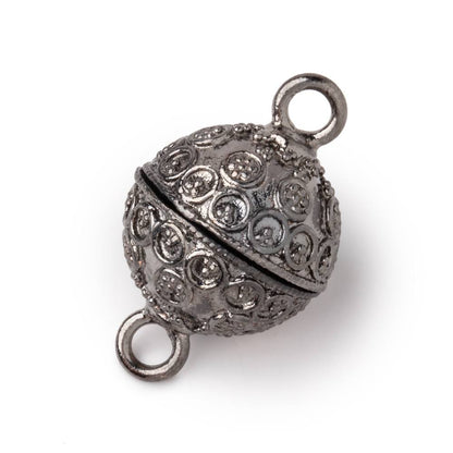 16mm Miligrain Circular Design Round Magnetic Clasp 1 piece