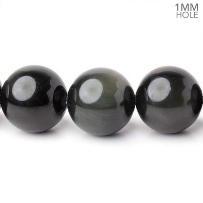16mm Rainbow Obsidian Plain Round 16 inch 25 Beads 1mm Hole A