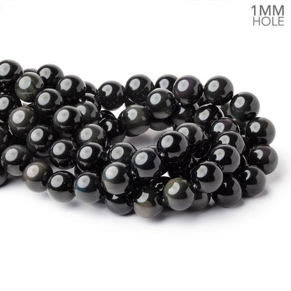 16mm Rainbow Obsidian Plain Round 16 inch 25 Beads 1mm Hole A