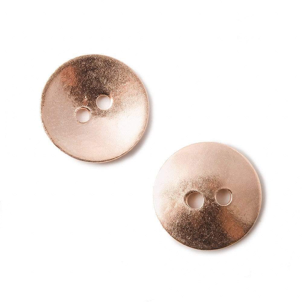 16mm Rose Gold Round Button 10 pieces