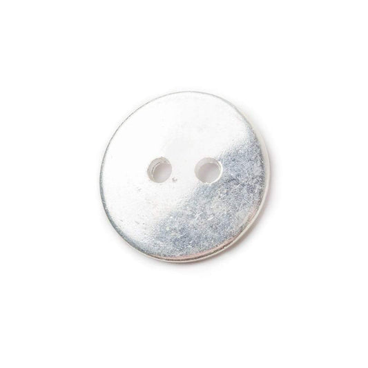 16mm Silver plated Round Button, 10 pieces