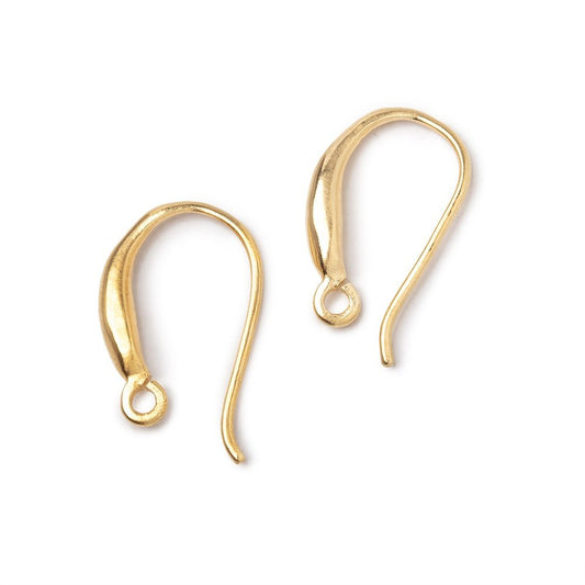 16mm Vermeil Earwire with a Shiny Finish Set of 2 pieces