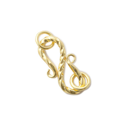 16mm Vermeil S Hook Twist Design 1 piece