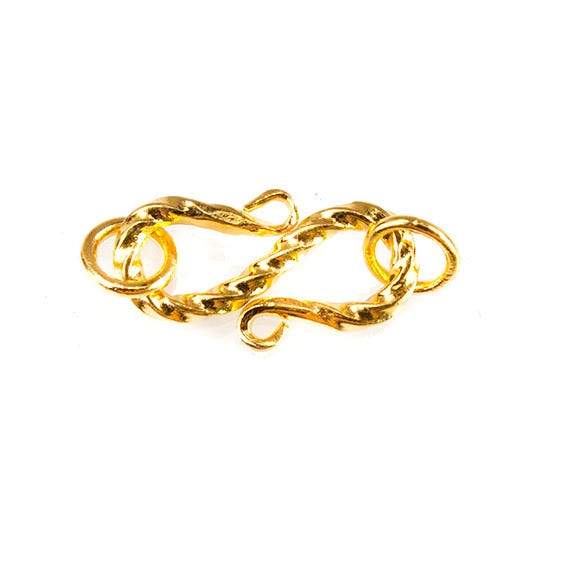 16mm Vermeil S Hook Twist Design 1 piece