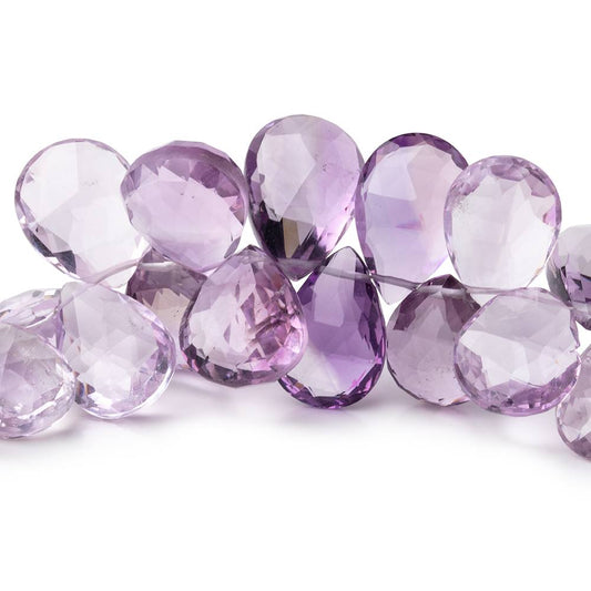 16x11mm Amethyst & Pink Amethyst Faceted Pear Beads 8 inch 40 pieces