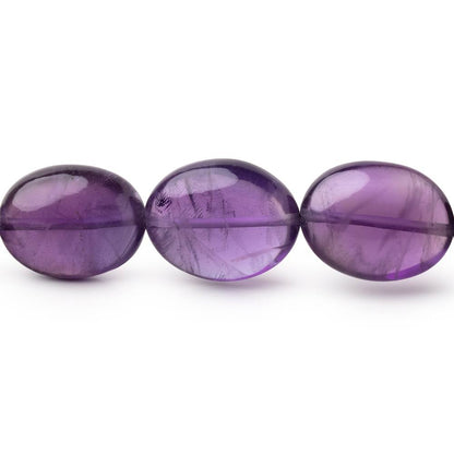 16x12-19x15mm Amethyst Plain Oval Beads 16 inch 24 pieces AA