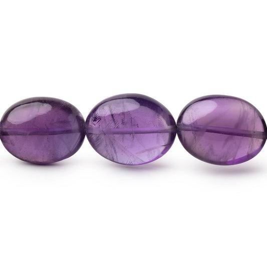 16x12-19x15mm Amethyst Plain Oval Beads 16 inch 24 pieces AA