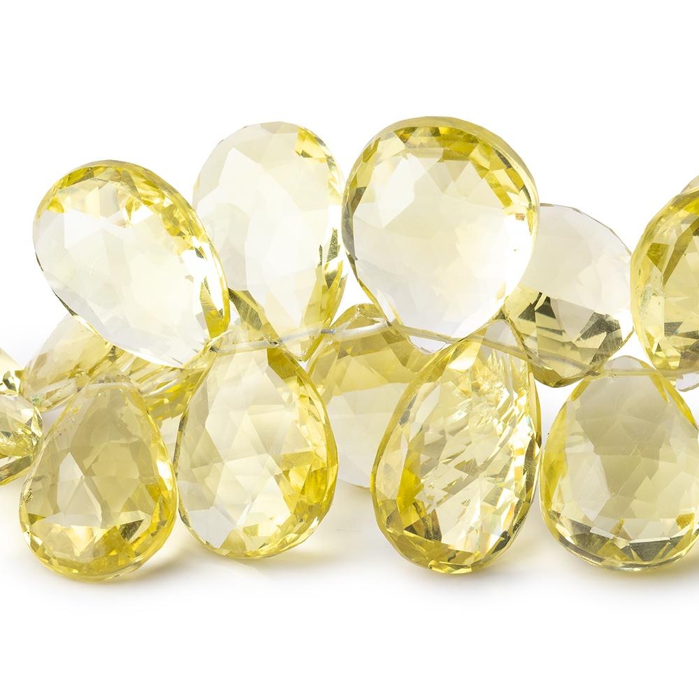 16x12-19x15mm Lemon Quartz Faceted Pear Beads 8 inch 39 pieces AAA