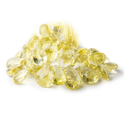 16x12-19x15mm Lemon Quartz Faceted Pear Beads 8 inch 39 pieces AAA
