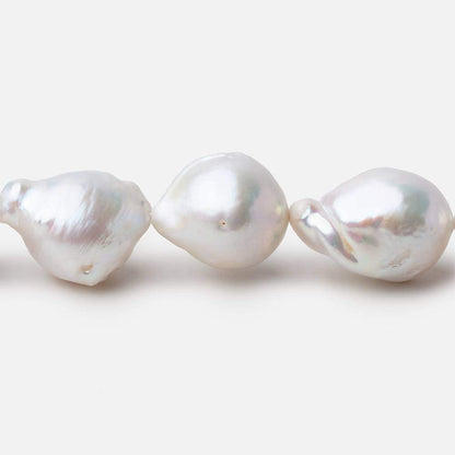 16x12-20x14mm Off White Ultra Baroque Freshwater Pearls 16 inch 23 pieces