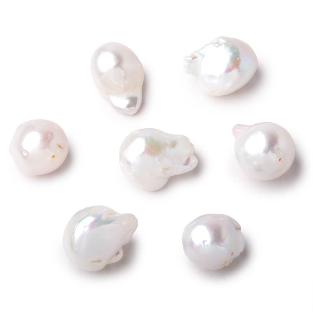16x12-20x15mm White Ultra Baroque Freshwater Pearl Focal 1 piece
