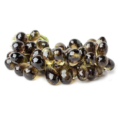 16x12-22x13mm Bi-Colored Quartz Faceted Tear Drops 8 inches 52 beads AAA