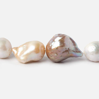 16x12-23x19mm Tri Color Ultra Baroque Freshwater Pearls 17.5 inch 23 pcs