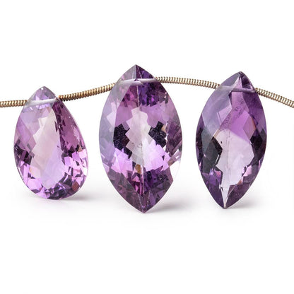 16x12-26x14mm Amethyst Faceted Multiple Shape Beads 7.5 inch 11 pieces