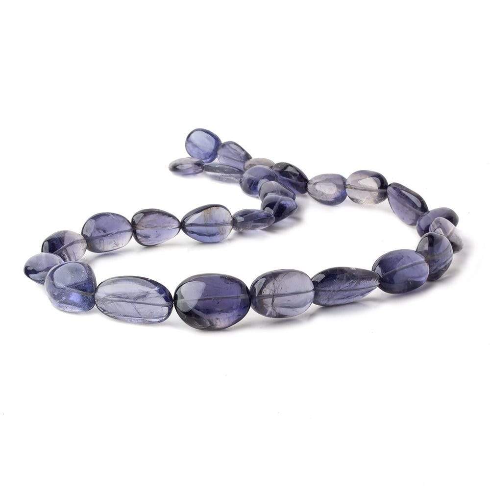 16x12-26x14mm Iolite plain nugget beads 20 inch 27 pieces AA