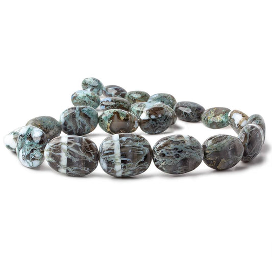 16x12-26x21mm Owyhee Blue Opal plain nuggets 19 inch 23 beads AAA