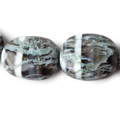 16x12-26x21mm Owyhee Blue Opal plain nuggets 19 inch 23 beads AAA