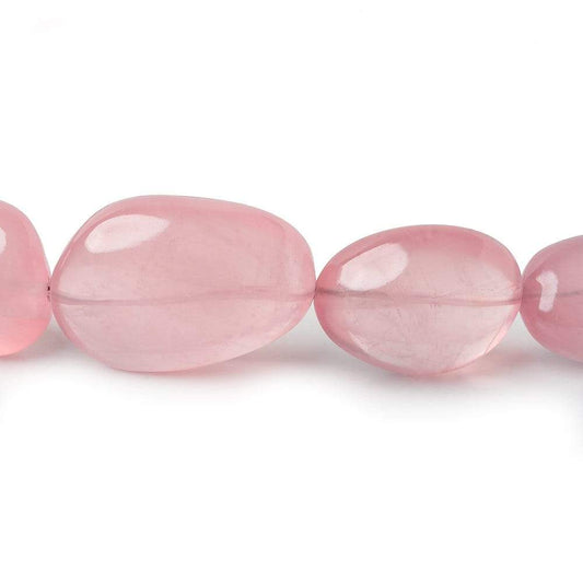 15x10-24x15mm Rose Quartz plain nuggets 18.5 inch 28 beads AAA