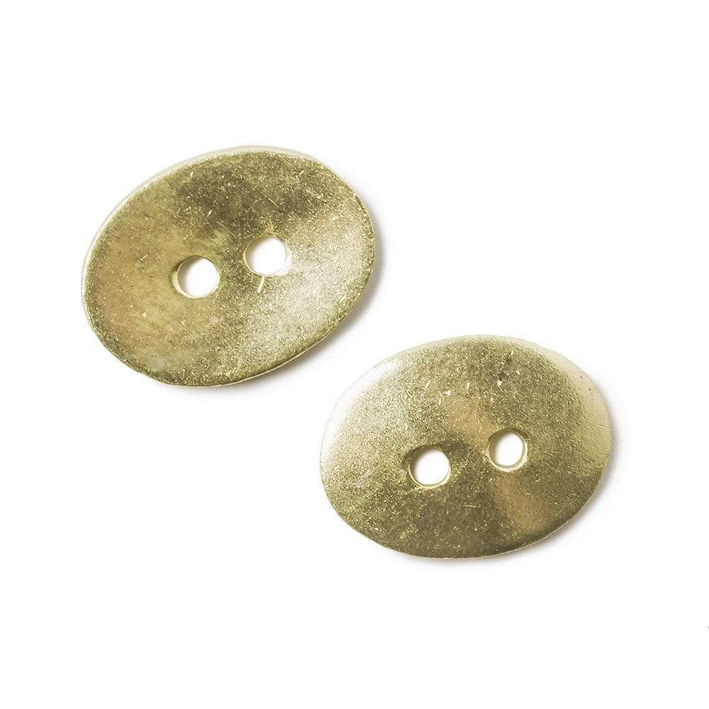16x12mm 14kt Gold Oval Button 10 pieces