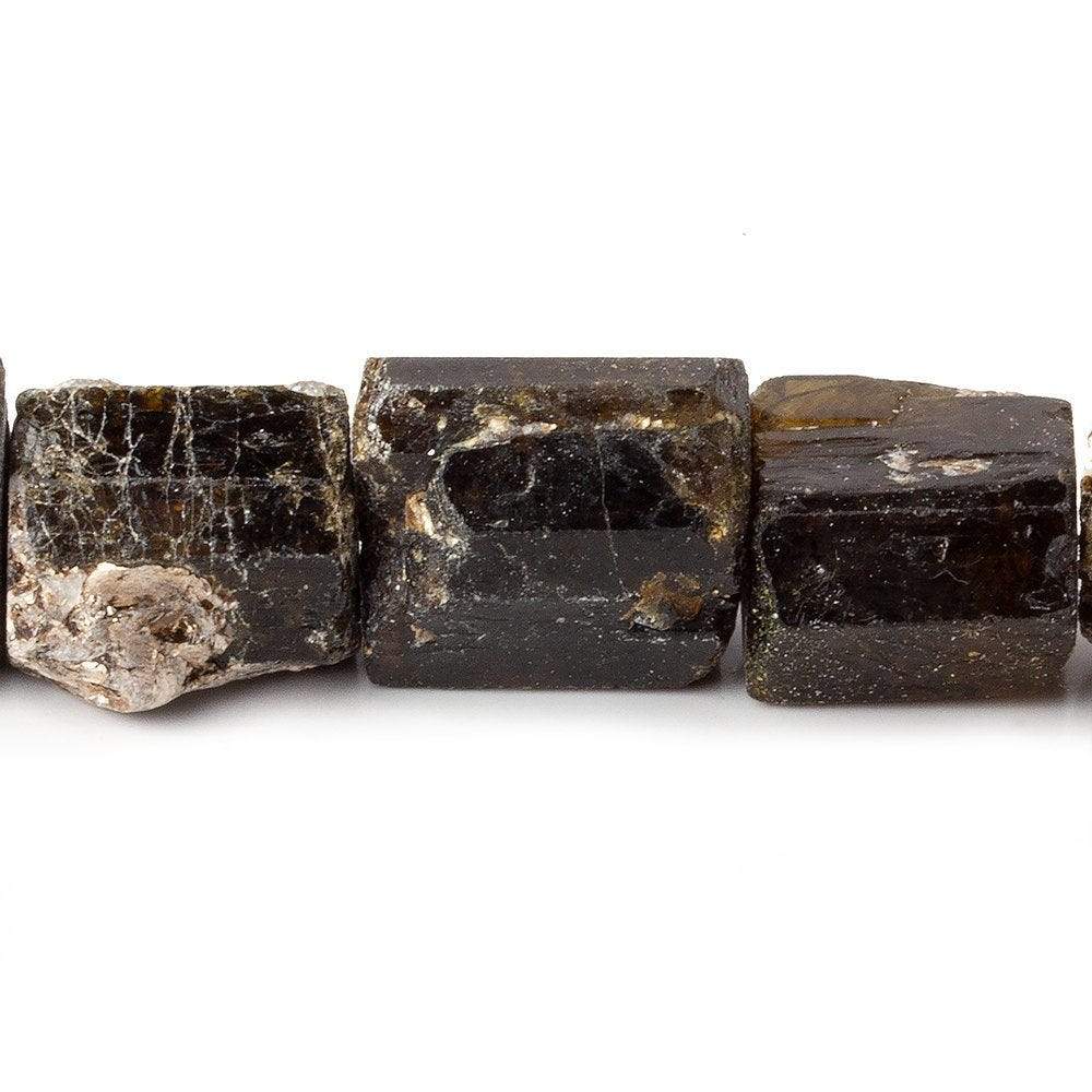 16-20mm Chocolate Tourmaline Straight Drill Natural Crystal 9 beads