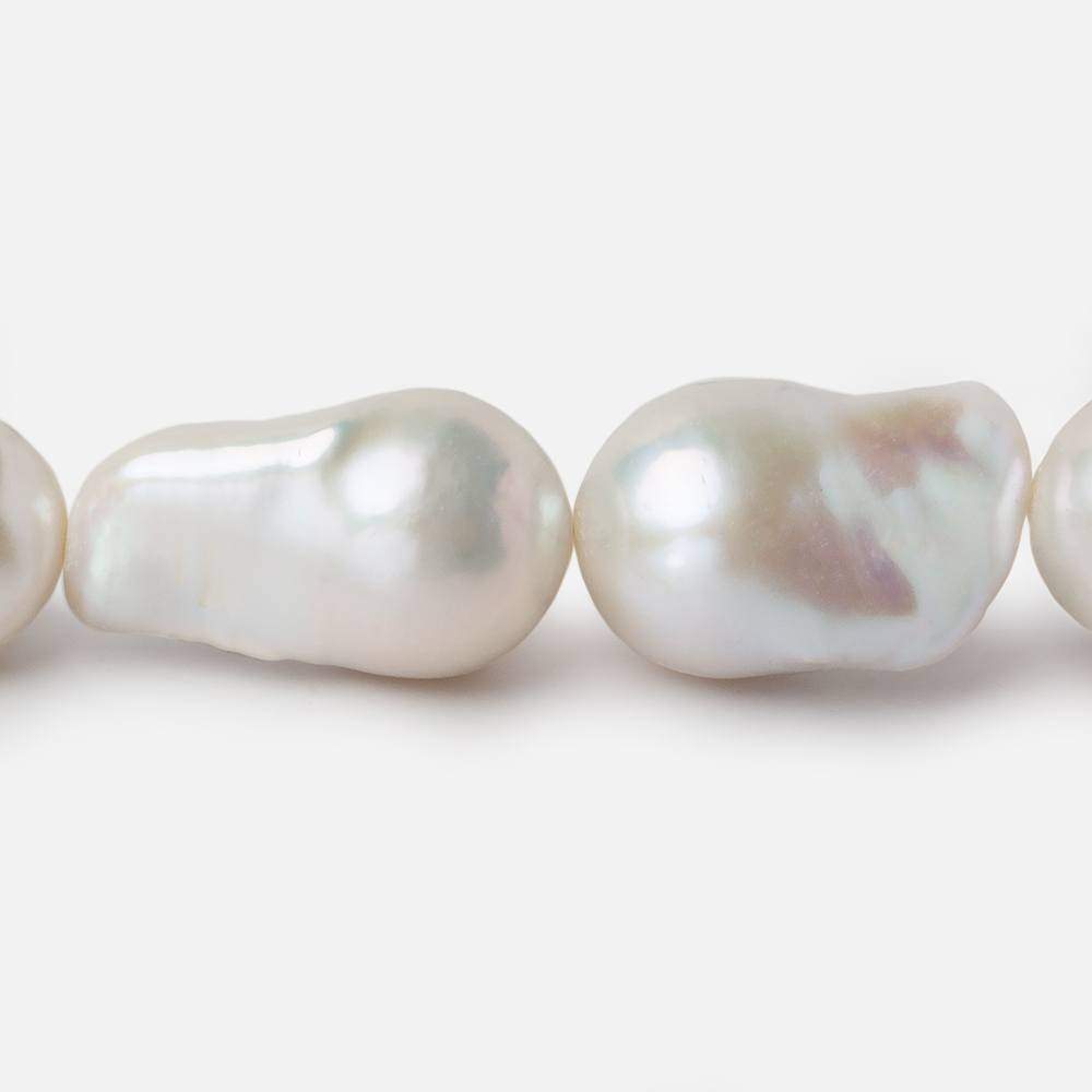 16x13-26x15mm Off White Ultra Baroque Freshwater Pearl 16 inch 18 pieces A