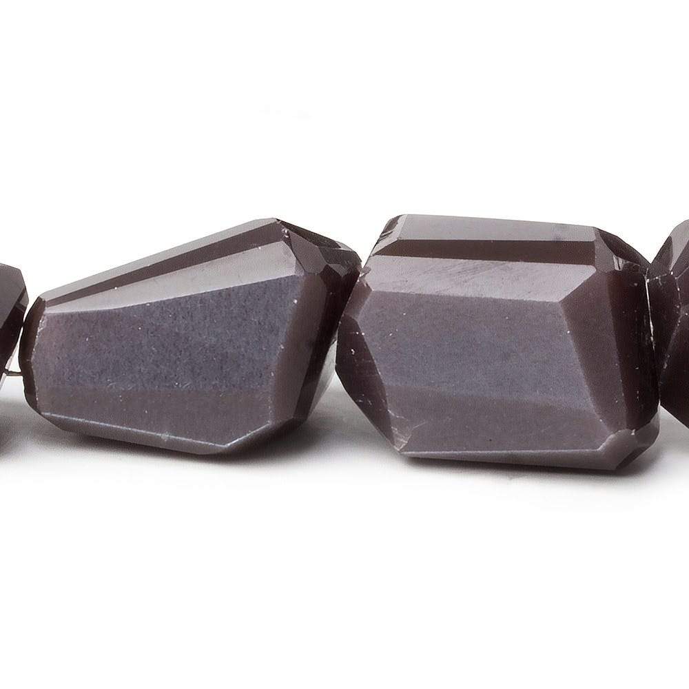 16x13-29x21mm Chocolate Moonstone faceted nugget beads 15 inch 20 pieces
