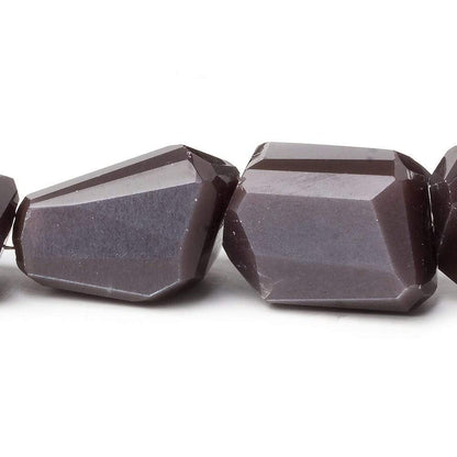 16x13-29x21mm Chocolate Moonstone faceted nugget beads 15 inch 20 pieces