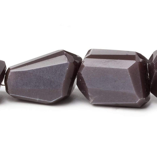 16x13-29x21mm Chocolate Moonstone faceted nugget beads 15 inch 20 pieces