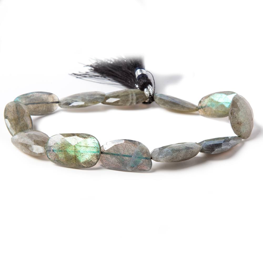 16x14-23x18.8x6.5mm Labradorite straight drill faceted nuggets 10 inch 10 beads