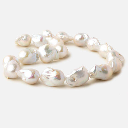 16x17.5-14x23mm Off White Ultra Baroque straight drilled freshwater pearls 15.5 inch 17 pieces AAA