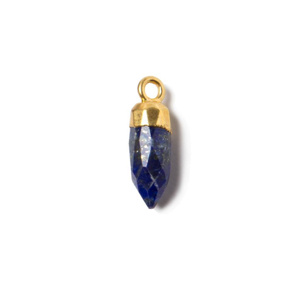 16x5mm Gold Leafed Lapis Lazuli Spike Pendant 1 piece