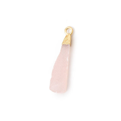 16x6-24x8mm Gold Leafed Pink Drusy Pear Pendant 1 focal piece