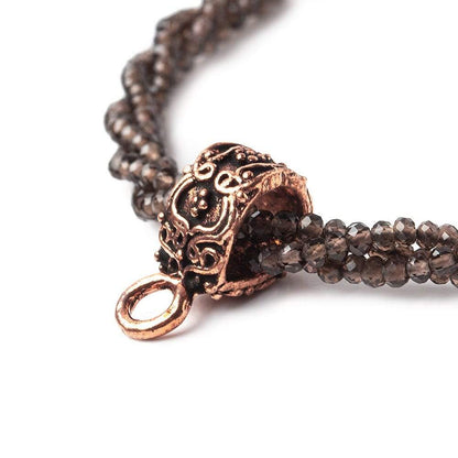 16x6mm Art Nouveau Antiqued Copper Bail Finding 1 piece