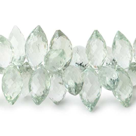 16x8-19x8mm Prasiolite Faceted Marquise Beads 8 inch 65 pieces AAA