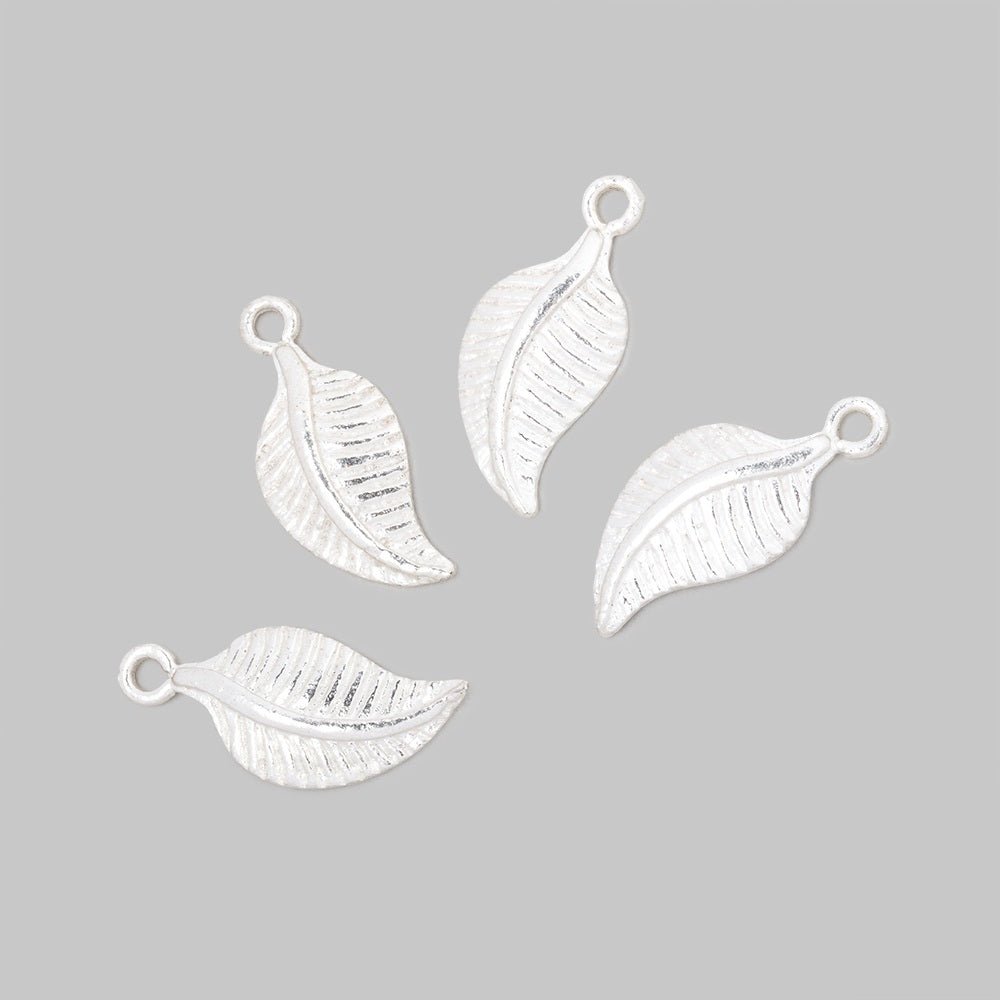 16x8.5mm Leaf Pendant Charm Set of 4 pieces
