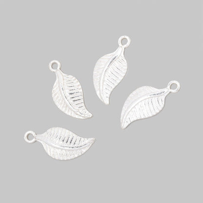 16x8.5mm Leaf Pendant Charm Set of 4 pieces