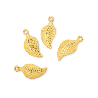 16x8.5mm Leaf Pendant Charm Set of 4 pieces