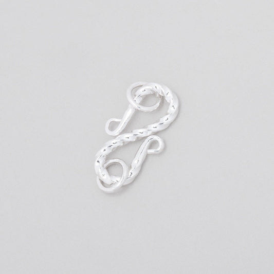 16x8.5mm Sterling Silver Twisted S Hook 1 piece