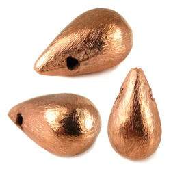16x9mm Copper Tear Drop Brushed 8 inch 42 pcs