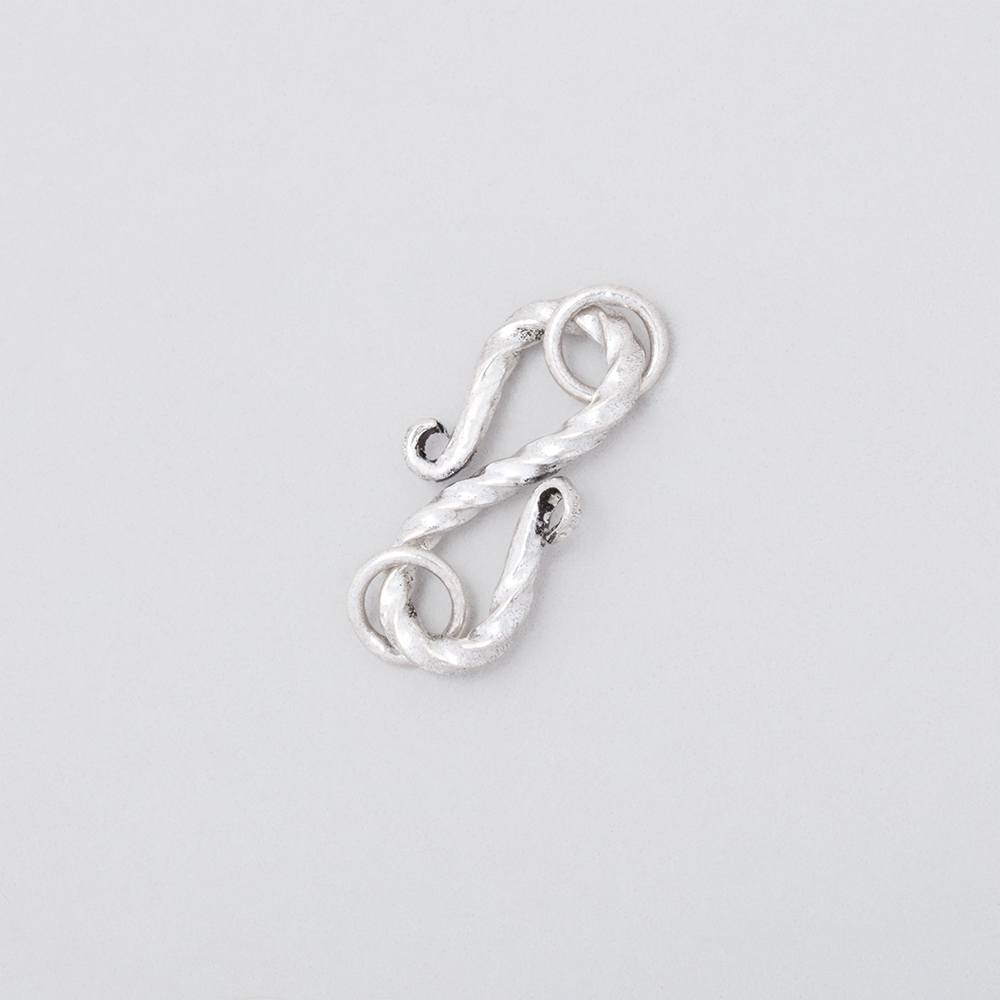 16x9mm Sterling Silver Twisted S Hook Clasp 1 piece