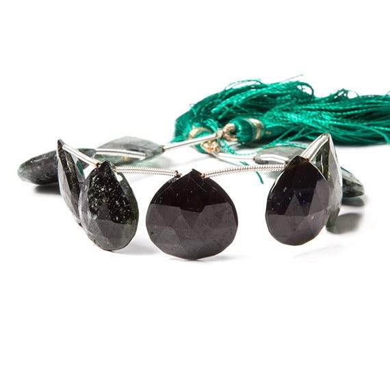 17-18mm Green Tourmaline Heart Briolette